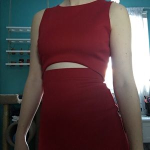 Semi formal Forever 21 Red Dress with slit